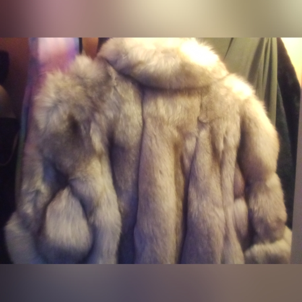 Authentic fox fur coat